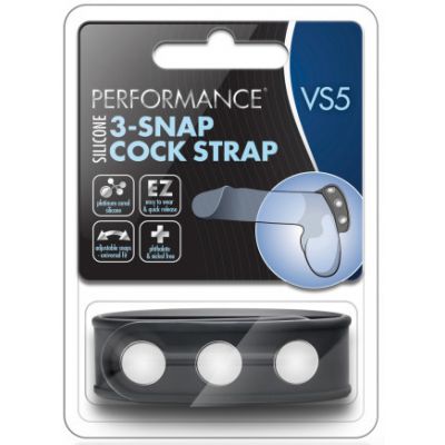 VS5 Silicone 3 Snap Cock Ring
