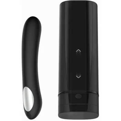 KIIROO Onyx Pearl 2 Interactive Vibrating Masturbator And Vibrator Couples Set Black