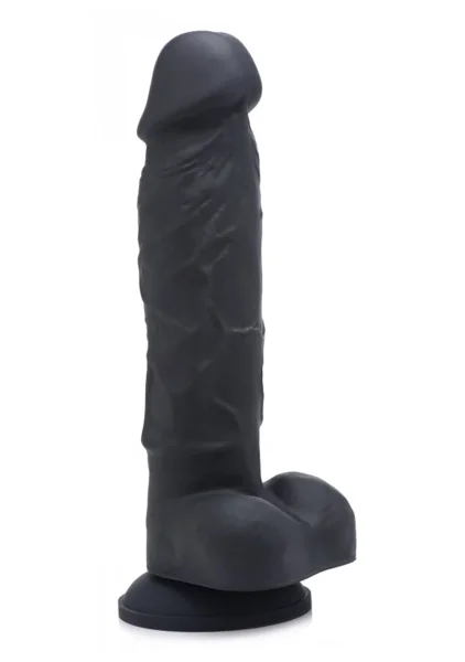 Strap U Power Pecker 7" Silicone Suction Cup Dildo With Balls - Pink