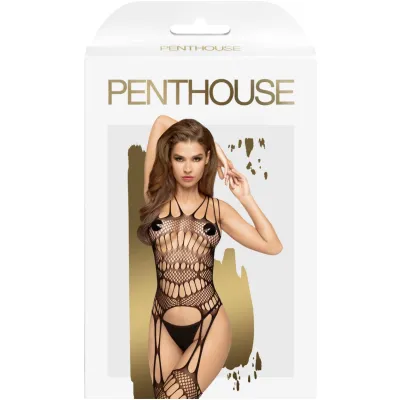 Penthouse Fatal Look Black Suspender Bodystocking
