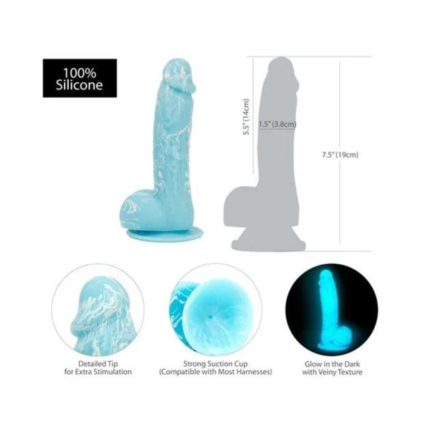 Addiction Luke Gitd Dong Blue 7.5 In W/bullet