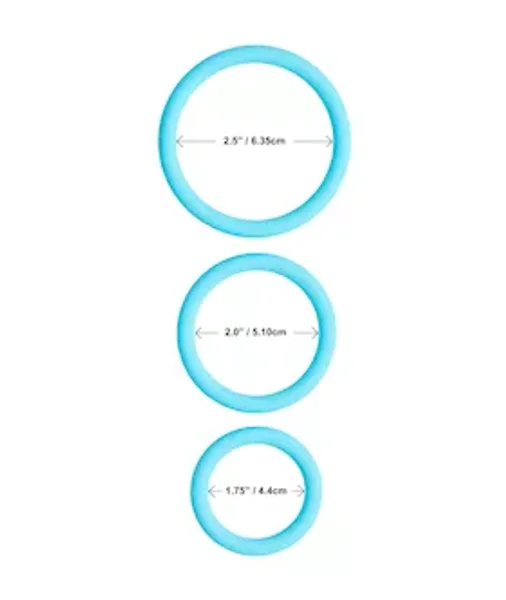 Share Satisfaction Stamina C-ring Set - Aqua — image 8 of 8