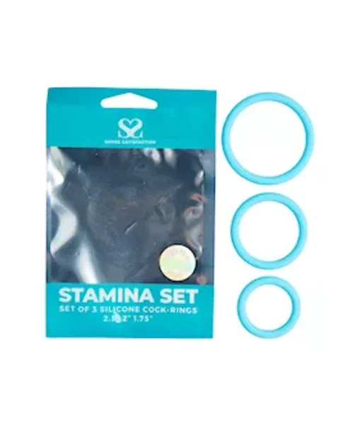 Share Satisfaction Stamina C-ring Set - Aqua — image 6 of 8