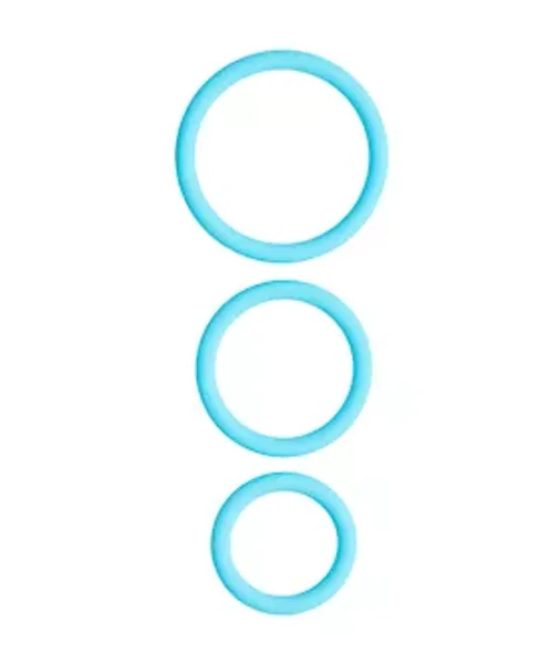 Share Satisfaction Stamina C-ring Set - Aqua — image 5 of 8