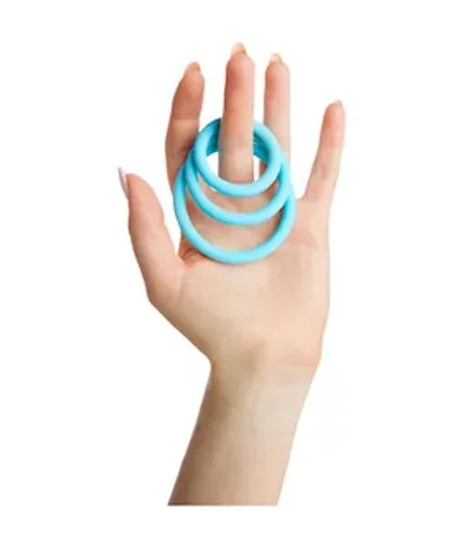 Share Satisfaction Stamina C-ring Set - Aqua — image 7 of 8