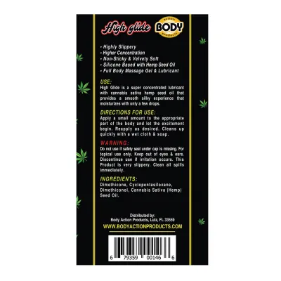 High Glide Erotic Lubricant 4 8 oz Bottle