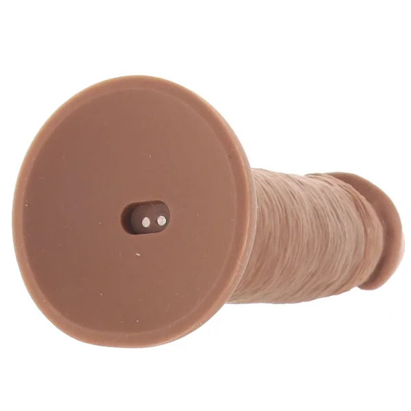Vibrating Rechargeable Waterproof 6" Silicone Suction Cup Dildo By Evolved Novelties - Caramel