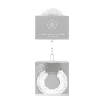 Pleasure Handcuffs Furry White