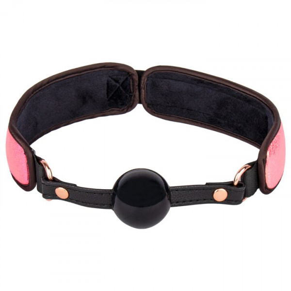 Bondara Pink Kink Rose Gold Soft Velcro Bondage Ball Gag