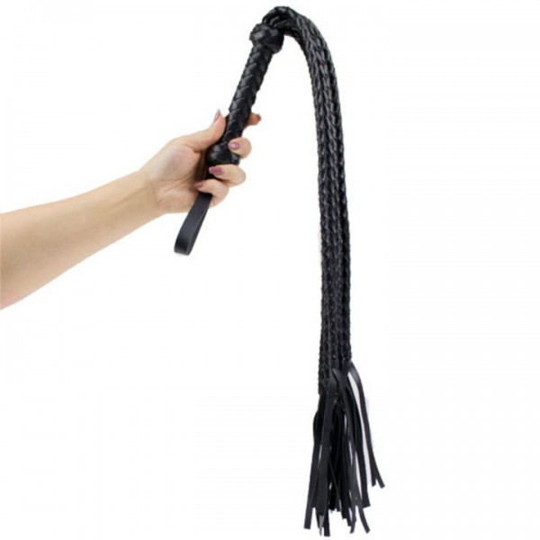Bondara Faux Leather Braided Tassel Tip Flogger – 28 Inch