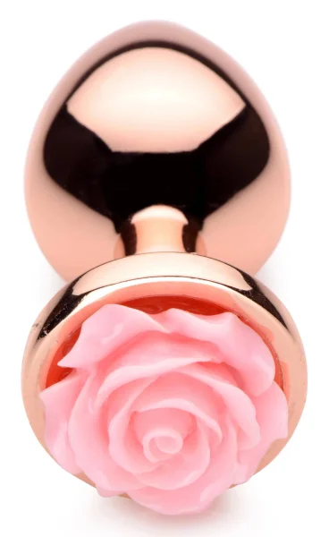 Pink Rose Gold Anal Plug - Medium