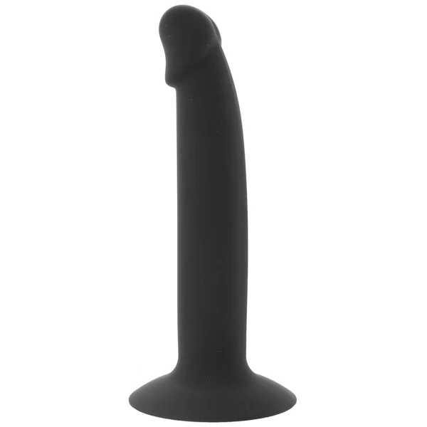 Silicone Slim Anal Stud Suction Cup Dildo By CalExotics - Black