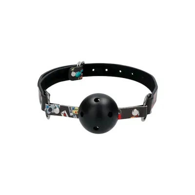 Breathable Ball Gag Old School Tattoo Style