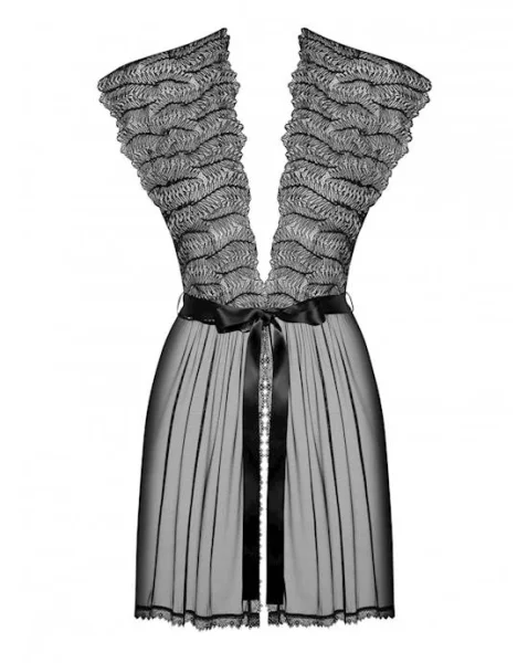 Obsessive Romanesa - Peignoir - Black - S/m