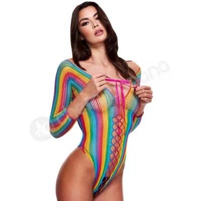 Lapdance Rainbow Lace up Teddy Fits Approx 6 18