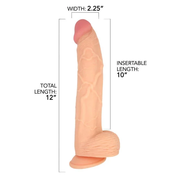 12" Realistic Suction Cup Dildo