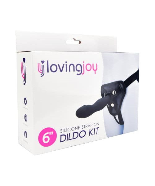 Loving Joy 6 Inch Silicone Strap On Dildo Kit