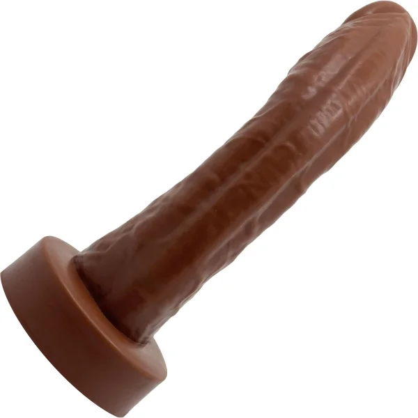 WEE Daddy Dominic 7" Platinum Silicone Realistic Dildo By Dee's Big Daddies - Chocolate