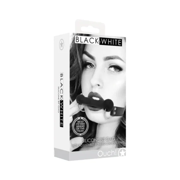Ouch! Silicone Bit Gag with Adjustable Bonded Leather Straps