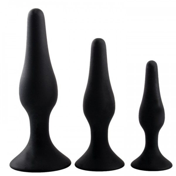 Bondara Black Silicone Butt Plug – 4.5, 5 or 6 Inch