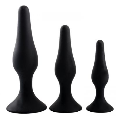 Bondara Black Silicone Butt Plug 4 5 5 or 6 Inch