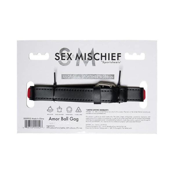 Sex & Mischief Amor Silicone Ball Gag By Sportsheets