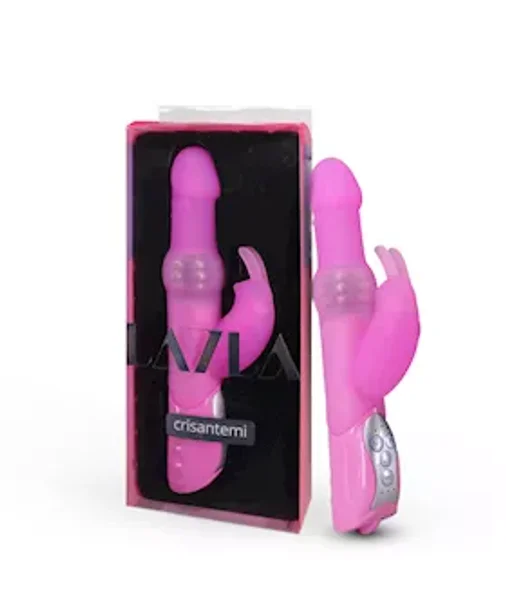Crisantemi Rabbit Vibrator - Pink - 10 Inch — image 5 of 5