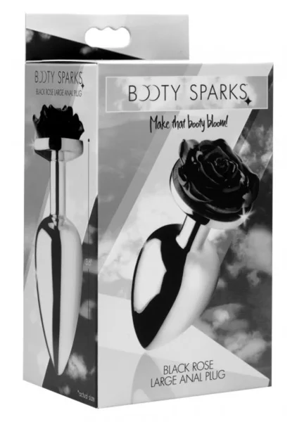 Black Rose Anal Plug - Large