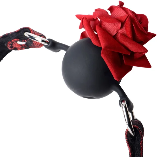 Master Series Full Bloom Silicone Rose Gag