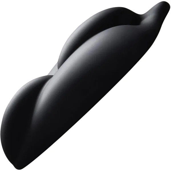 b.cush Soft Silicone Dildo Base for Harness Play - Black