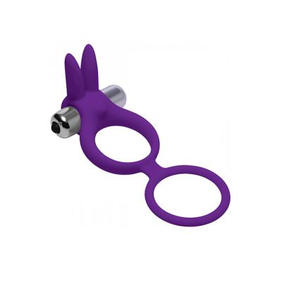 Throbbin Hopper Cock And Ball Ring With Clit Stimulator Purple