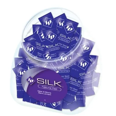 ID Silk Silicone and Water Blend Lubricant 12ml Tubes 72 Pieces Fidh Bowl