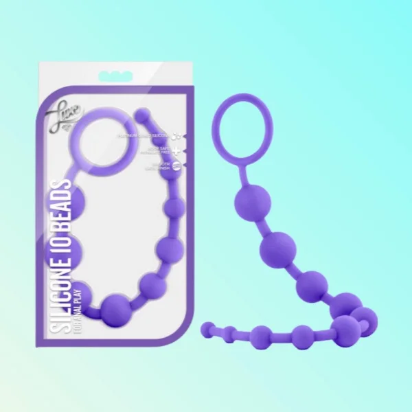 Luxe Silicone Anal Beads with 10 Beads