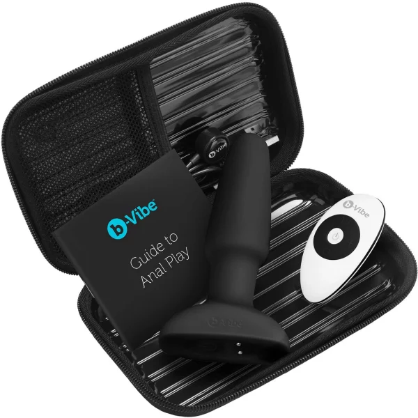 b-Vibe Rimming Plug 2 - Waterproof Remote Control Vibrating Anal Toy - Black