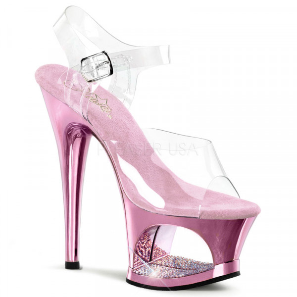 MOON-708DMCH - 7" Heel, 2 3/4" Cut-Out PF Ankle Strap Sandal — image 25 of 25