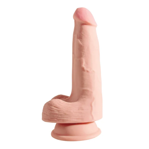King Cock Plus 5" Triple Density Cock With Balls & Suction Cup Base - Vanilla
