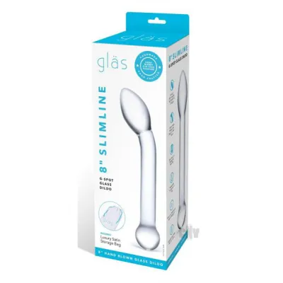 Glas 8 inches Slimline G Spot Glass Dildo Clear