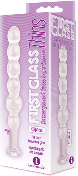 7" Glass Anal Beads