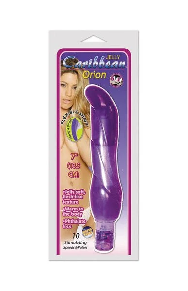 Jelly Caribbean Orion Vibrator Waterproof  - Purple