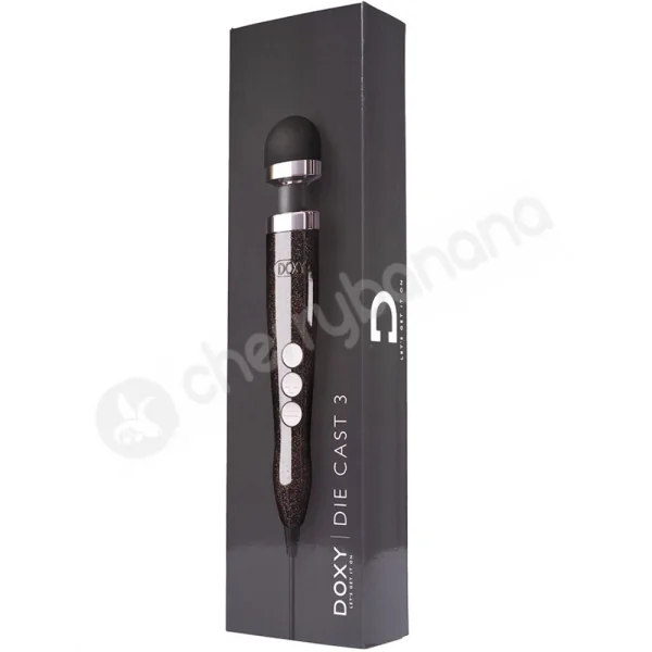 Doxy Number 3 Disco Black Die Cast Vibrating Massager Wand
