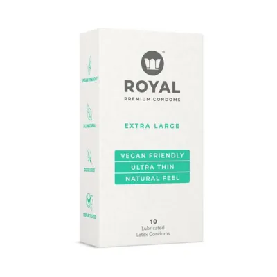 Royal Condom Extra Large Vegan Condoms 10 pack