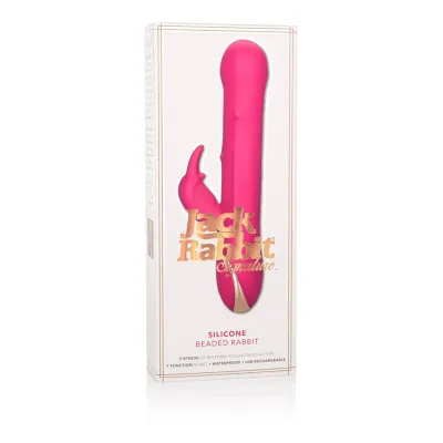 Premium Jack Rabbit Silicone Beaded Rabbit Pink
