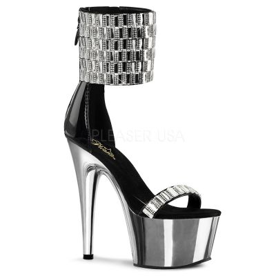 7 inches Heel 2 3 4 inches PF Ankle Cuff Sandal w RS Back Zip