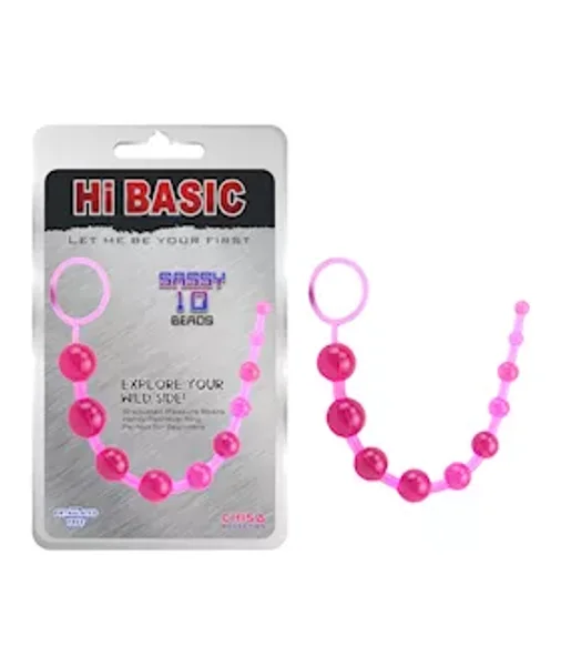 Sassy Anal Beads - Pink - 10 Inch — image 4 of 4