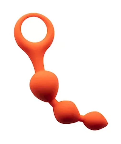 Share Satisfaction Silicone 3 Bead Plug  - Orange - — image 2 of 2