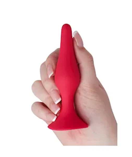 Share Satisfaction Medium Silicone Butt Plug  - Pink - Med — image 3 of 5