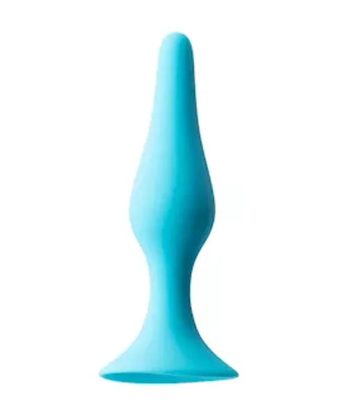 Share Satisfaction Medium Silicone Butt Plug  - Teal - Med — image 4 of 5