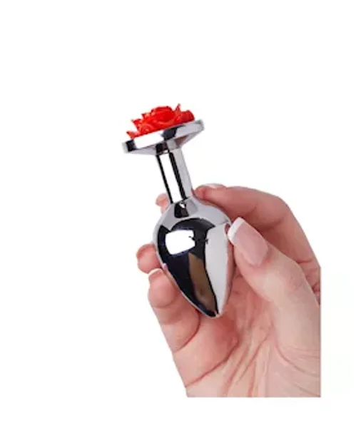 Kink Range Metal Rose Butt Plug - 3.2 Inch - Red -  Medium — image 2 of 3
