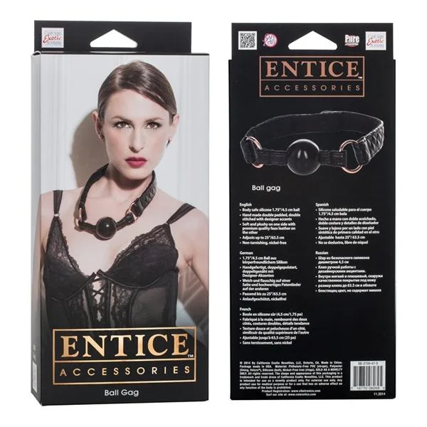 Entice Ball Gag Black O/S