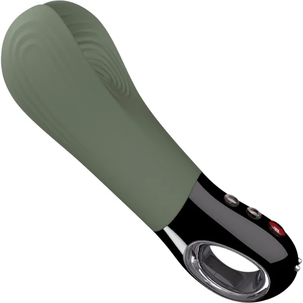 Fun Factory Manta Rechargeable Vibrating Male Stroker For Men - Moss Green